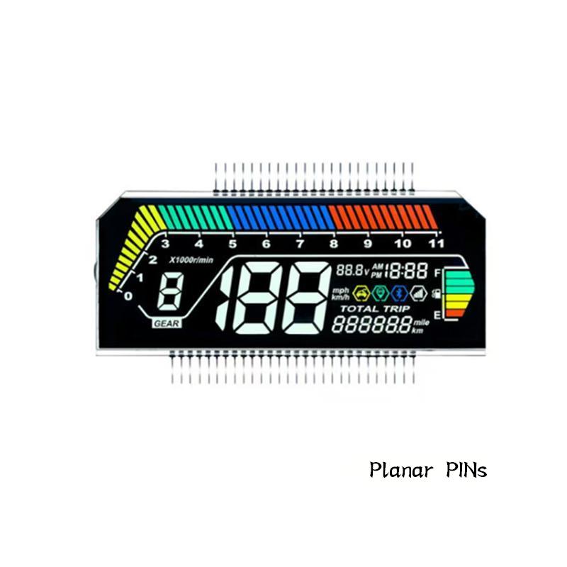 LCD-дисплеи со штырьками нестандартной формы: Противоударные штырьки/Сегментные дисплеи на заказ/ЖК-дисплеи с низким энергопотреблением/Штырьки для фиксации/Плоские штырьки