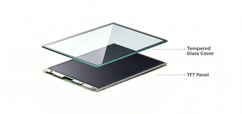 TFT LCD с защитным стеклом