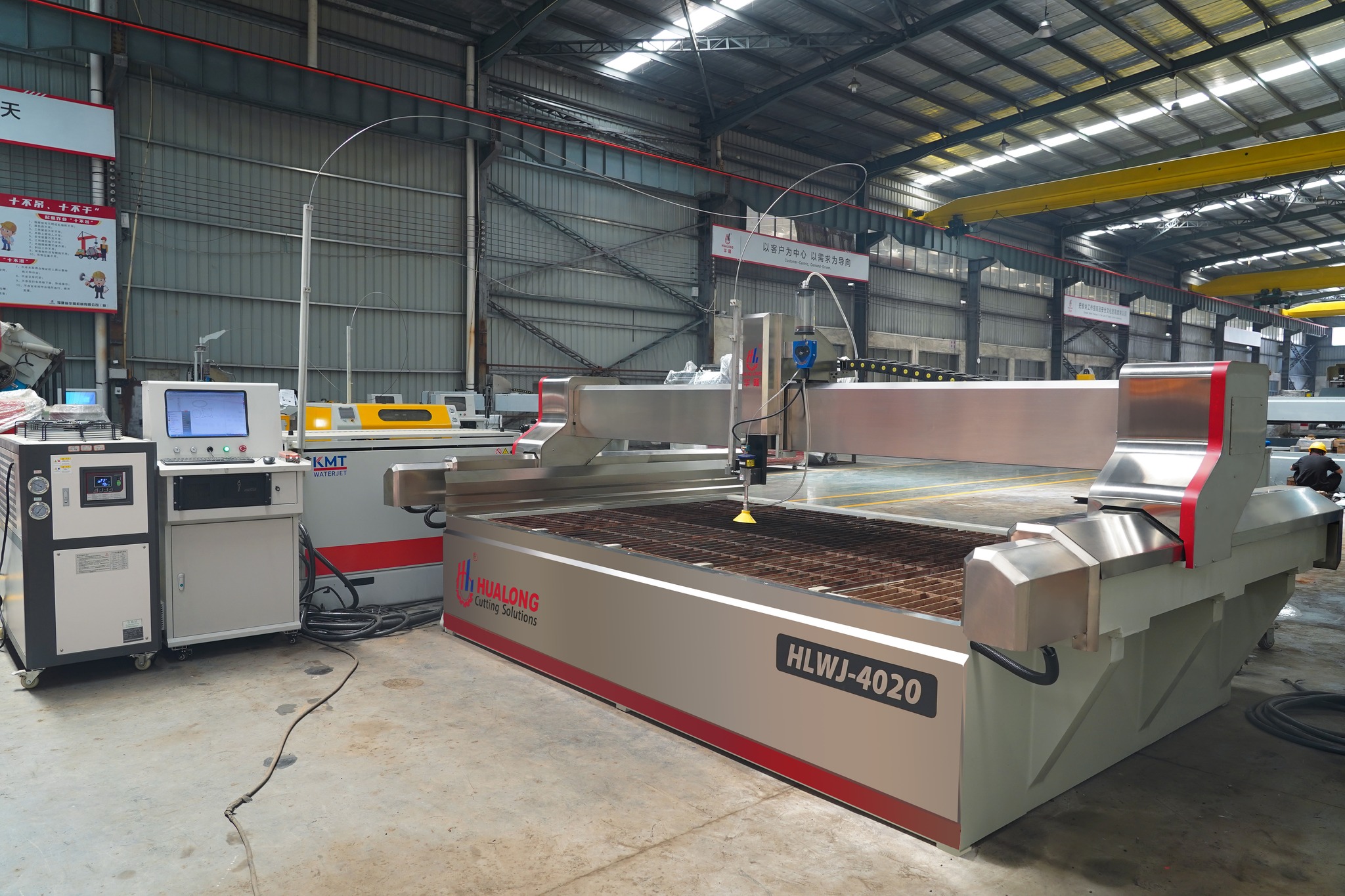 HLRC-4020: 5-осевая гидроабразивная резка для обработки камня и металла