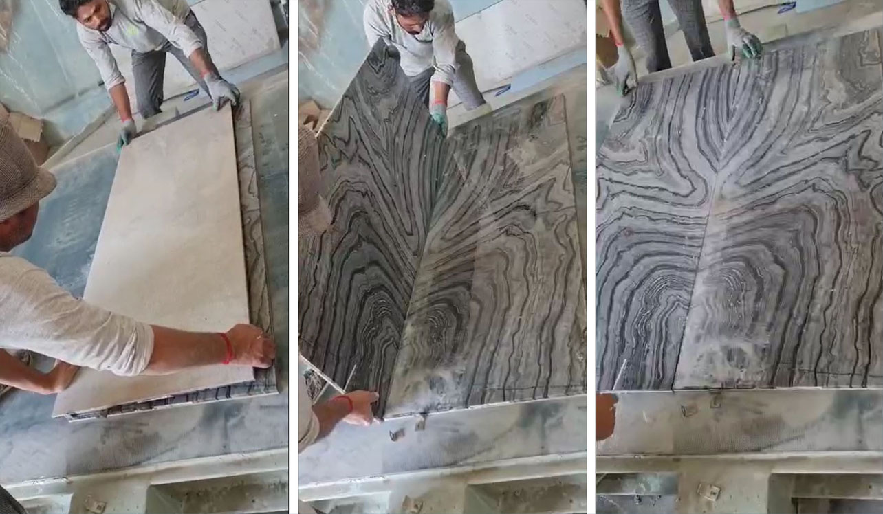 Marble slab Splitted