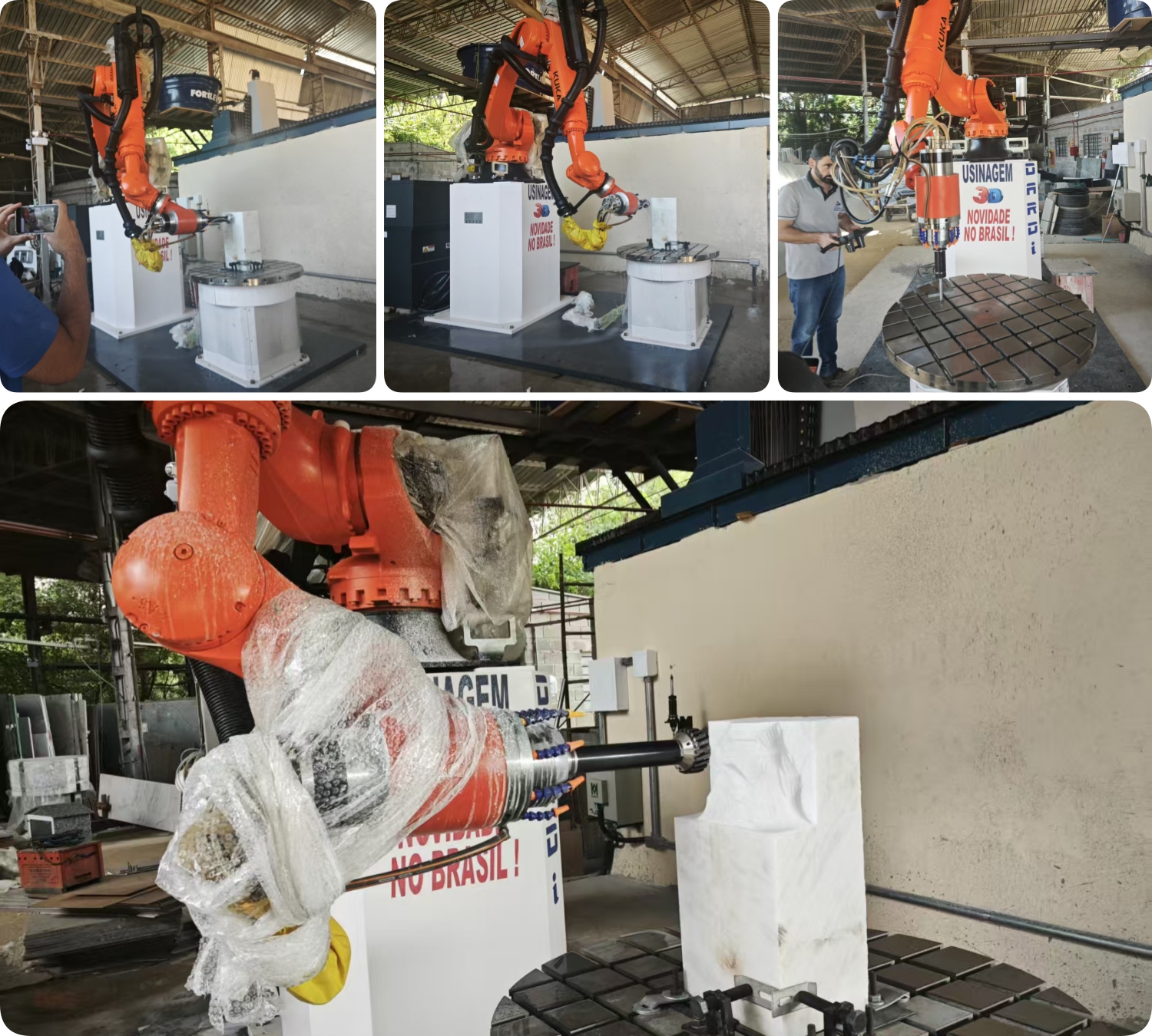 робот KUKA  3D-обработки камня KUKA HLRB-7A3D