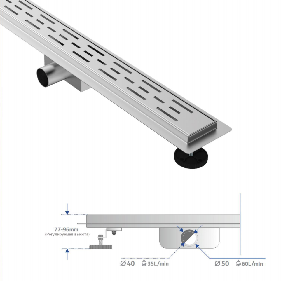 нержавеющая сталь Сливные отверстия для душа