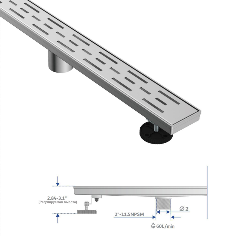 нержавеющая сталь сливные отверстия для душа