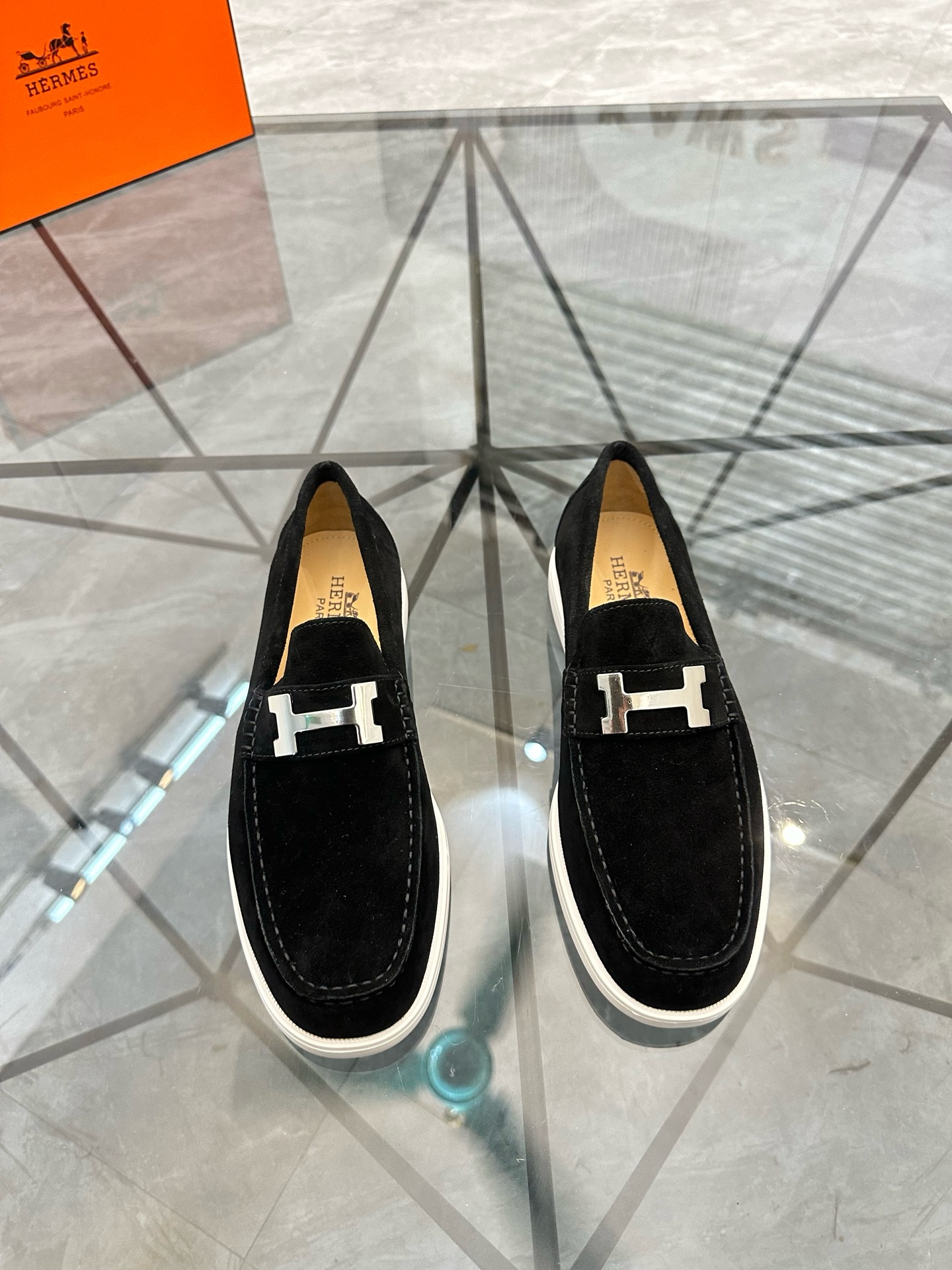 Оригинальная кожаная мужская обувь от Hermes, горячая распродажа