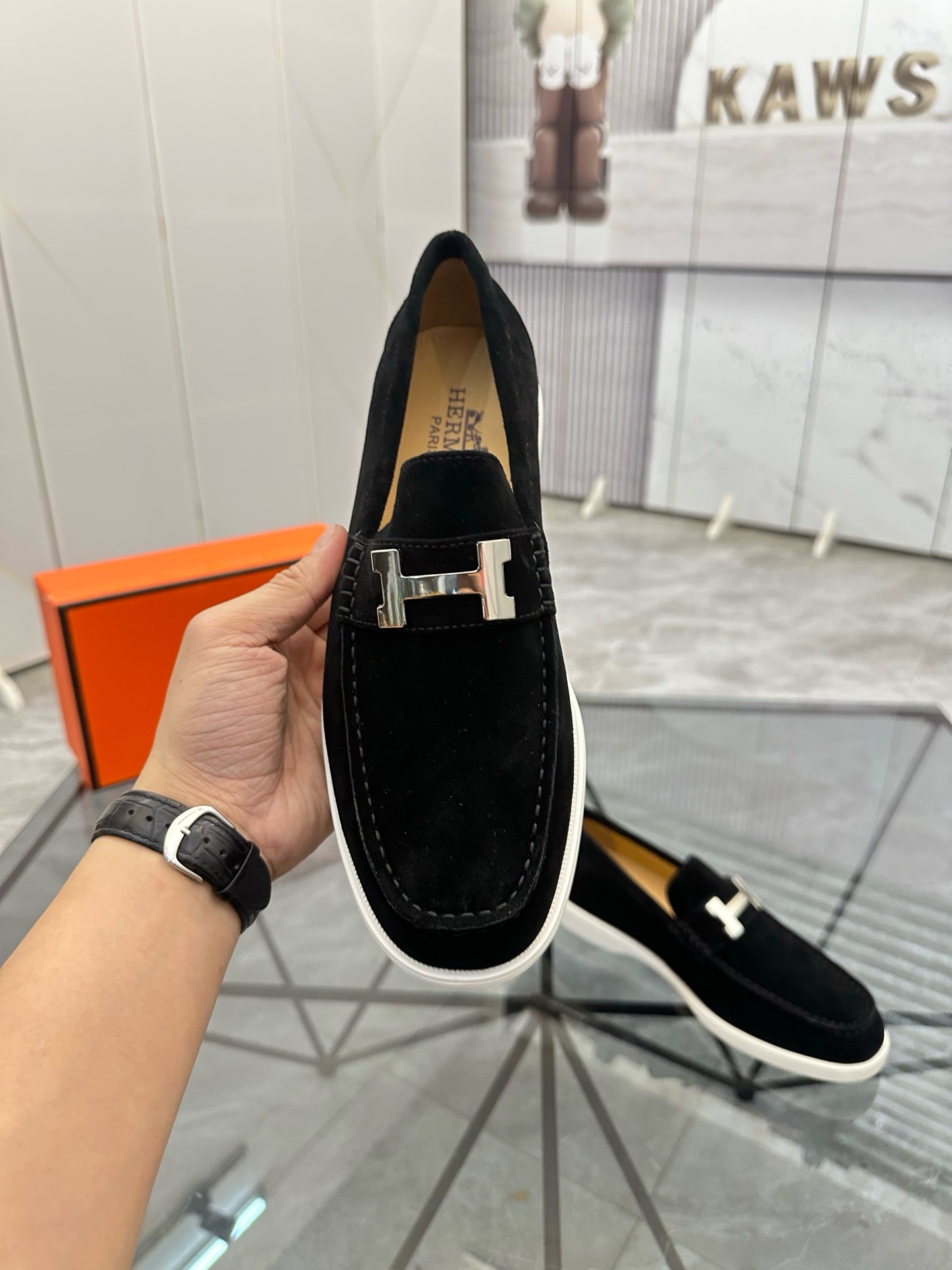 Оригинальная кожаная мужская обувь от Hermes, горячая распродажа