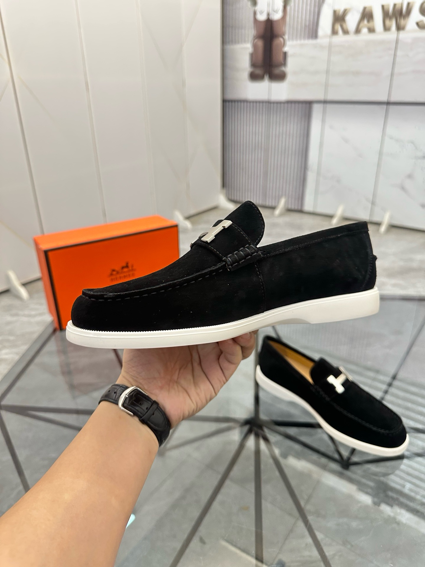 Оригинальная кожаная мужская обувь от Hermes, горячая распродажа