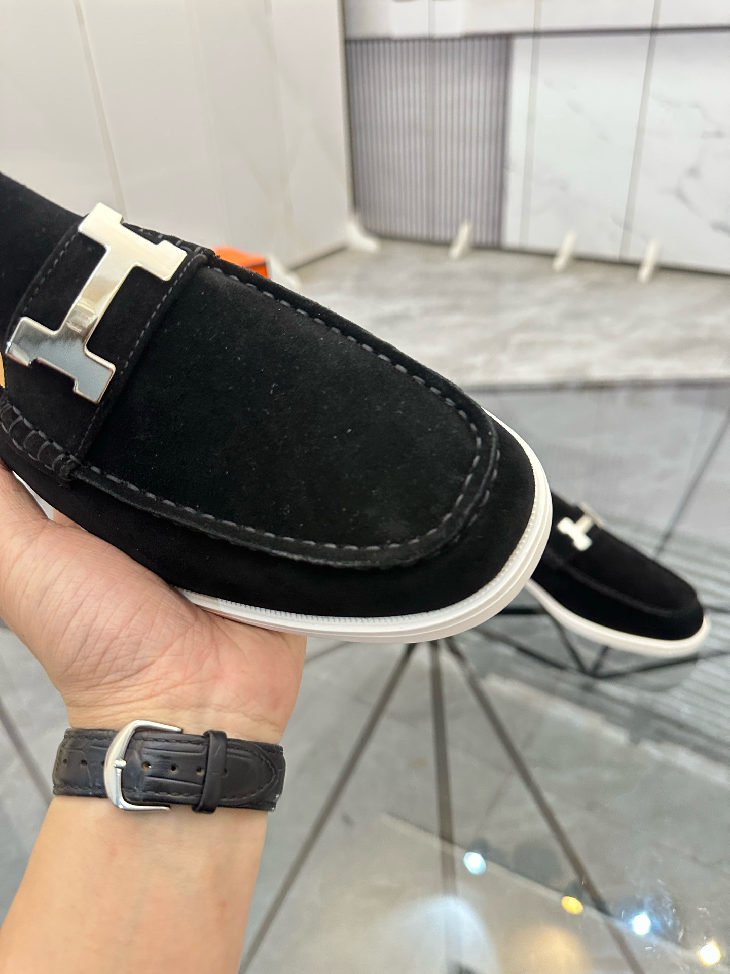 Оригинальная кожаная мужская обувь от Hermes, горячая распродажа