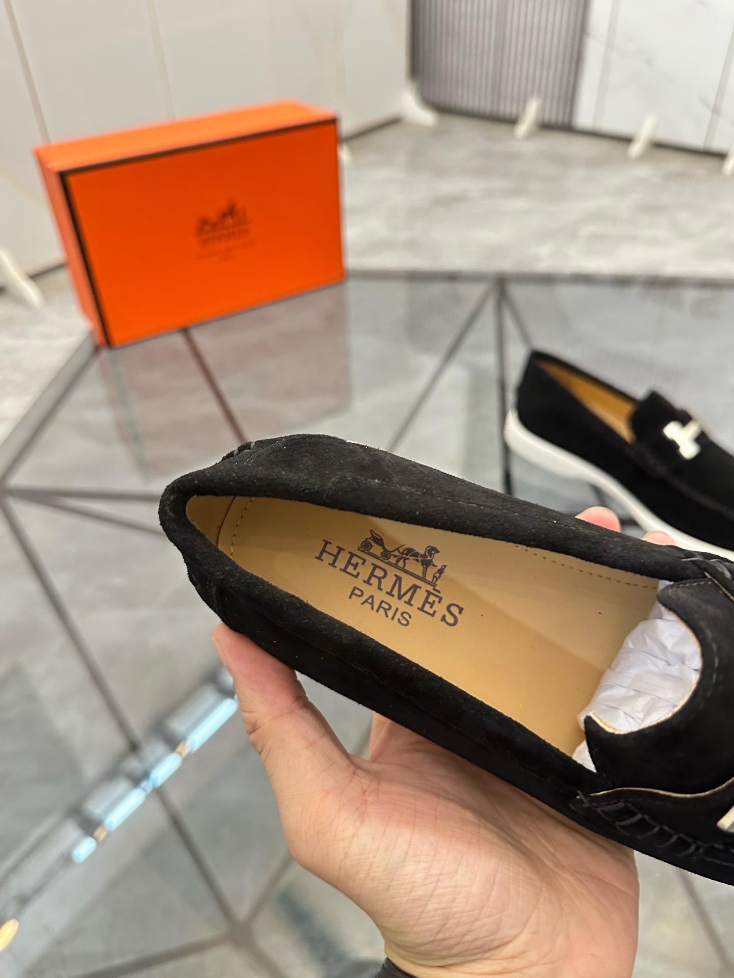 Оригинальная кожаная мужская обувь от Hermes, горячая распродажа