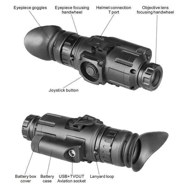 1-8X Высокоэффективный светодиодный цифровой прибор ночного видения TNVC-M250HD или охота - Puxisen Optoelectric