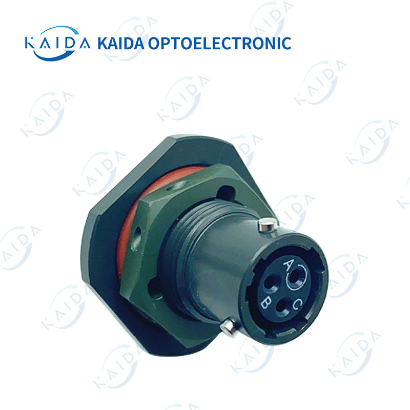 MIL-C- 26482 series aviation plug connector 3-pin socket chrome isolation army green and other shell 26482 series 2 welding/crimping