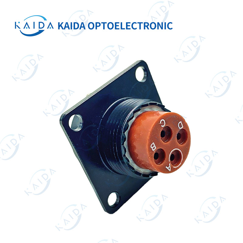 D38999 Series 2 Aluminum Alloy Electroless Nickel Plating Housing 4 Pin 13A Circular Connector MIL-DTL-38999 Series