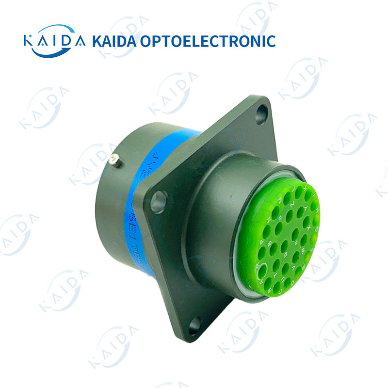 MIL-DTL-38999 series aviation plug connector 26 core socket stainless steel and other shell options D38999 series 1 welding/crimping options