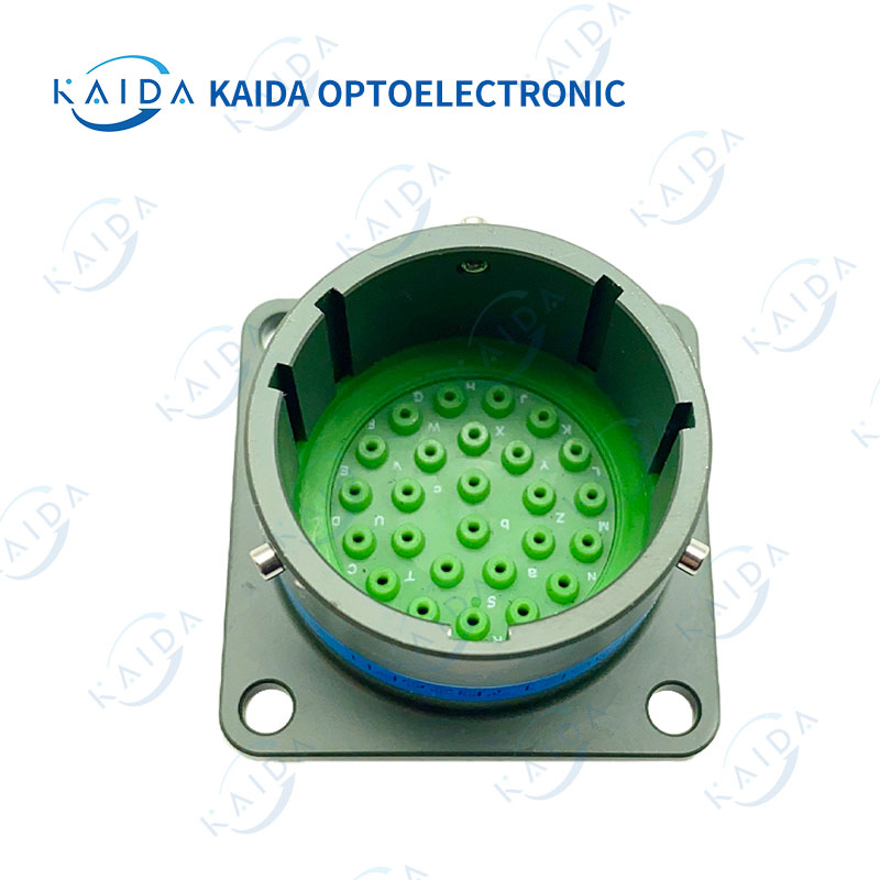 MIL-DTL-38999 series aviation plug connector 26 core socket stainless steel and other shell options D38999 series 1 welding/crimping options