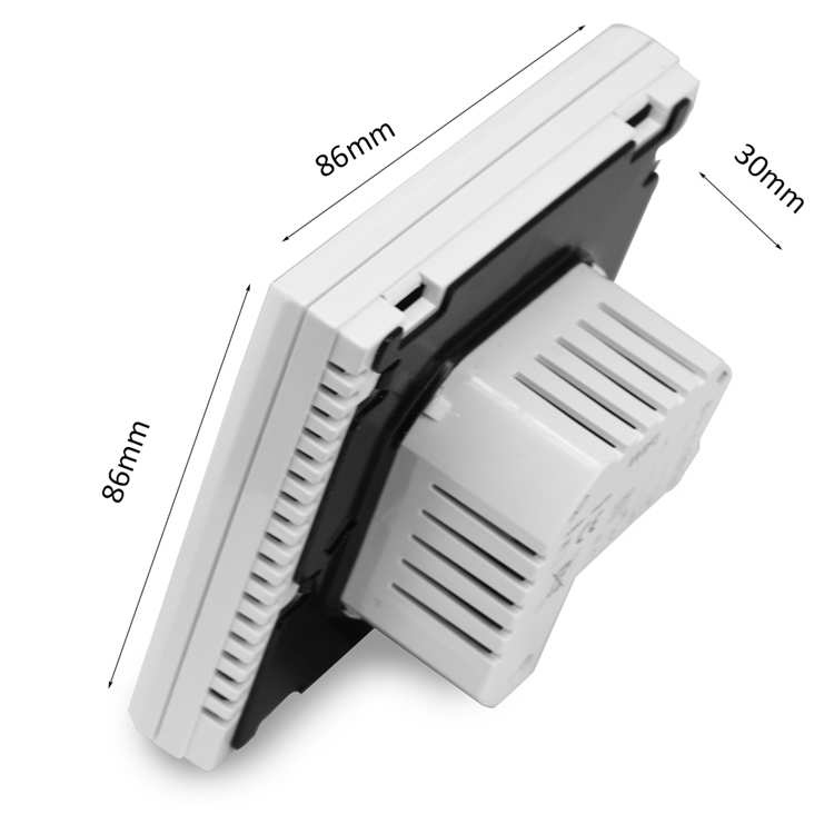 Термостат для фанкойлов с зеркальным стеклом, Modbus, 2-трубный (2P)