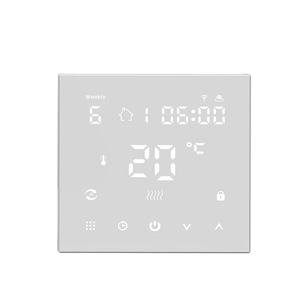Термостат для фанкойлов с зеркальным стеклом, Modbus, 2-трубный (2P)