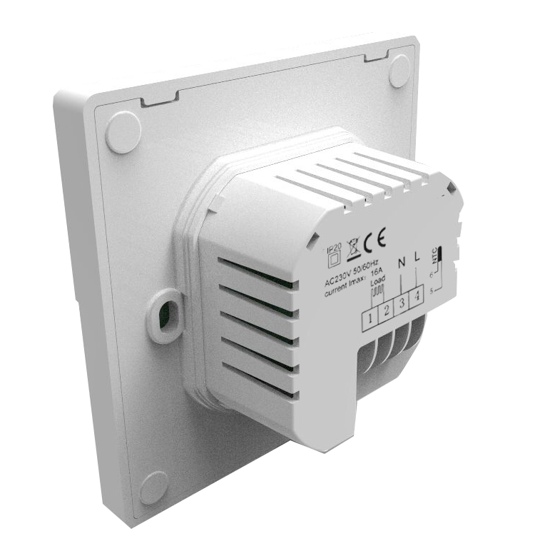 Термостат Modbus (2-трубный) с зеркальной сенсорной панелью