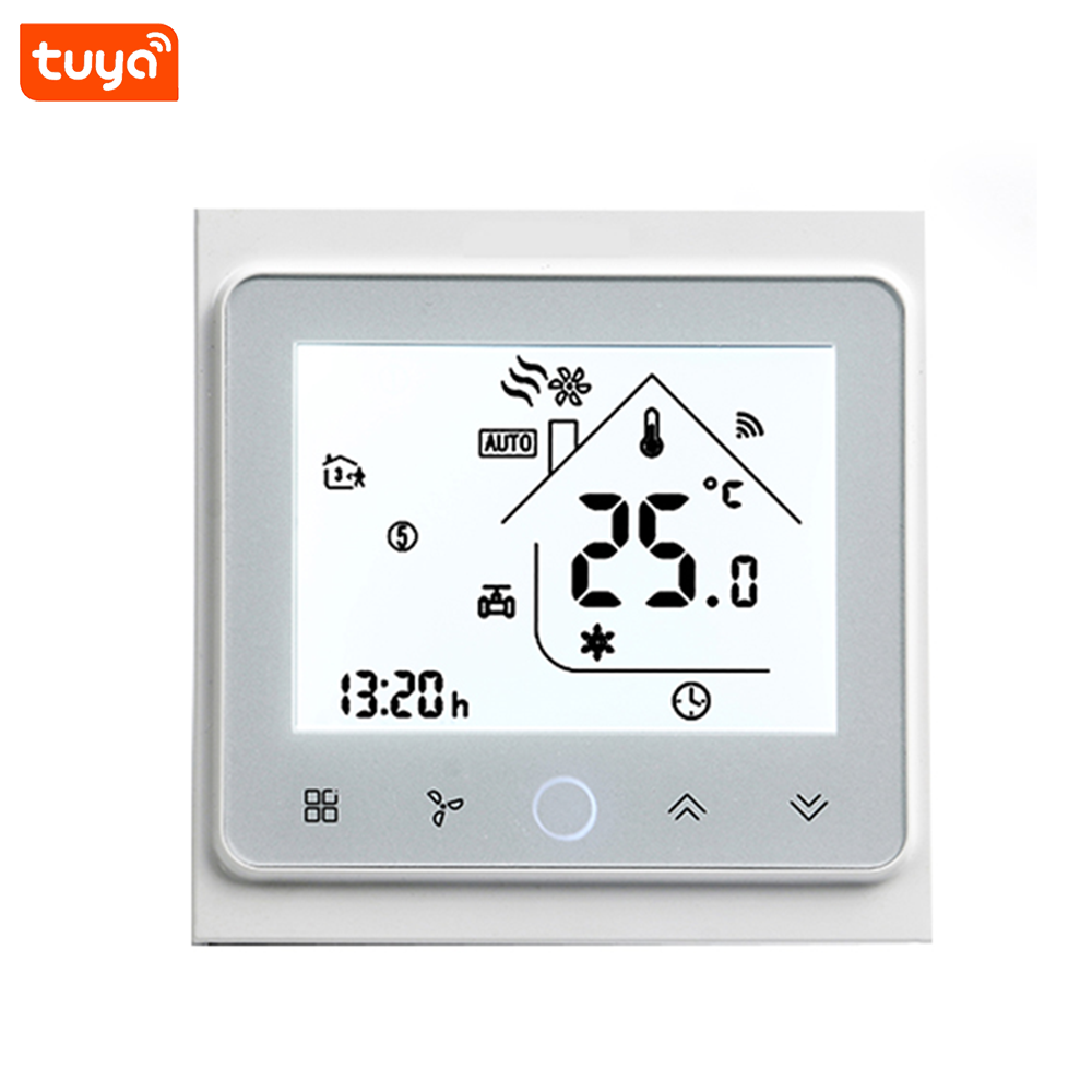 Термостат для фанкойлов HVAC, 2-трубный / 4-трубный, с Modbus и сенсорным дисплеем