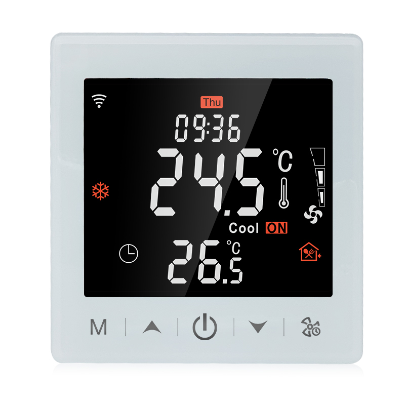 Умный термостат Tuya WiFi с поддержкой 2/4 труб, картой-ключом, Modbus, Smart Life, для систем HVAC и домашнего кондиционирования