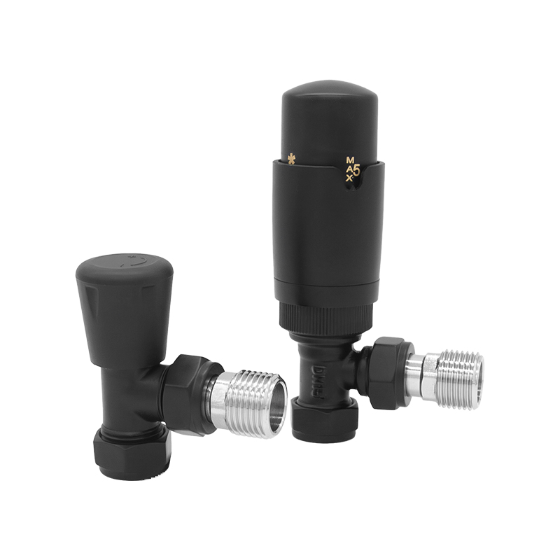 BYL-075  Оптовые черные латунные комплекты термостатических клапанов для тёплого пола