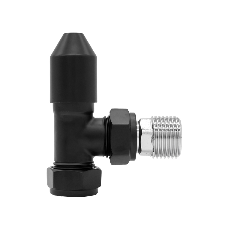 BYL-079  Новый никелированный обратный запорный радиаторный вентиль антрацитового цвета