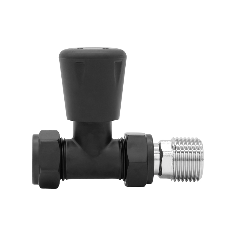 BYL-085  Прямой радиаторный клапан антрацитового цвета