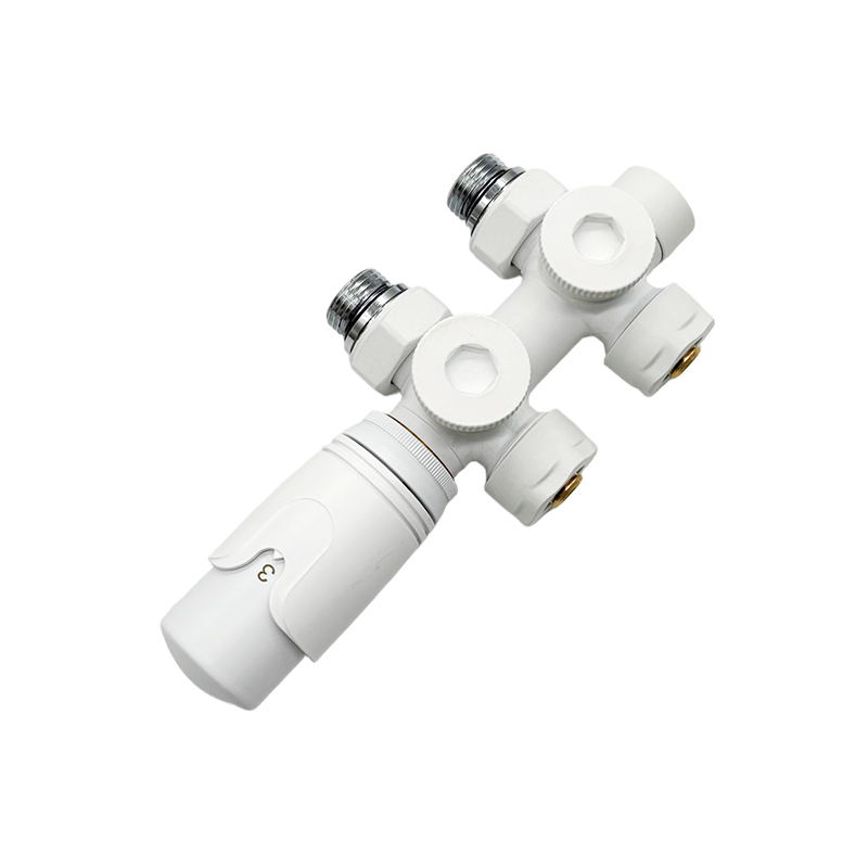 BYL-096  Оптовые предустановленные белые многоблочные Н-образные термостатические клапаны
