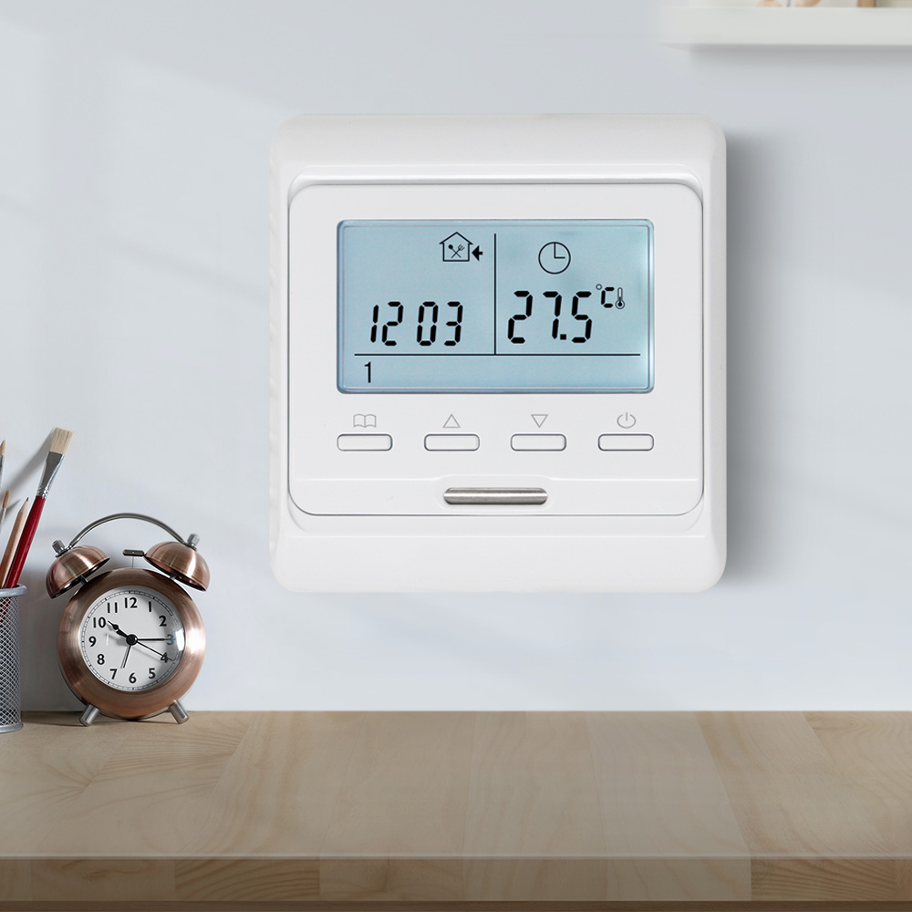 Белый термостат 3 А с Modbus для водяного тёплого пола