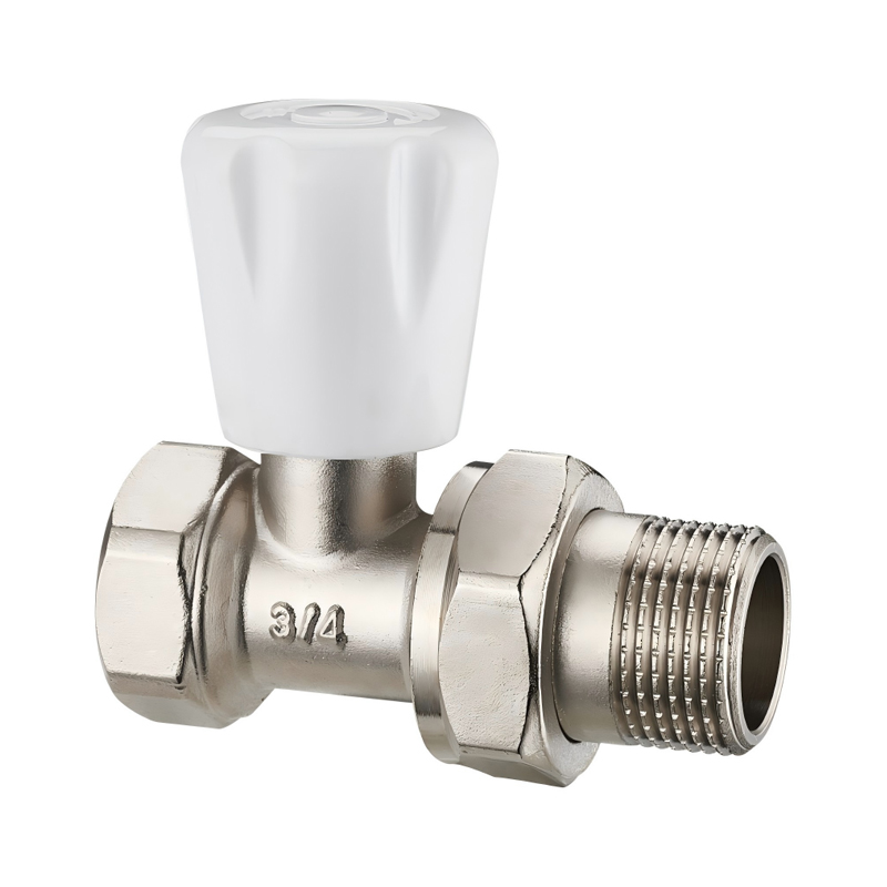 L3003TA023NZZ  Прямой вентиль для радиатора DN20 никелированная латунь