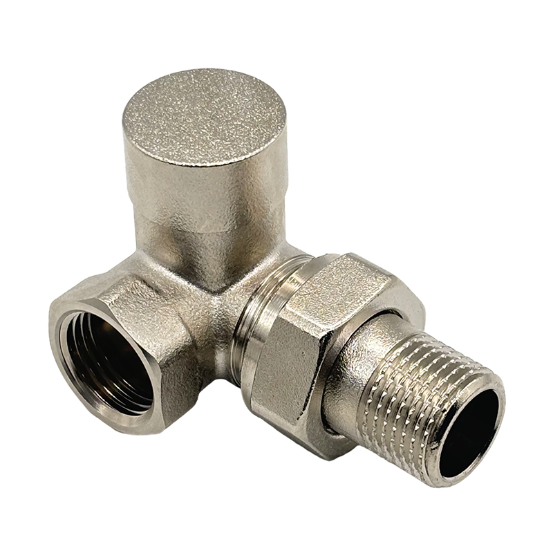 Никелированный запорный клапан (lockshield) G1/2, заводская поставка