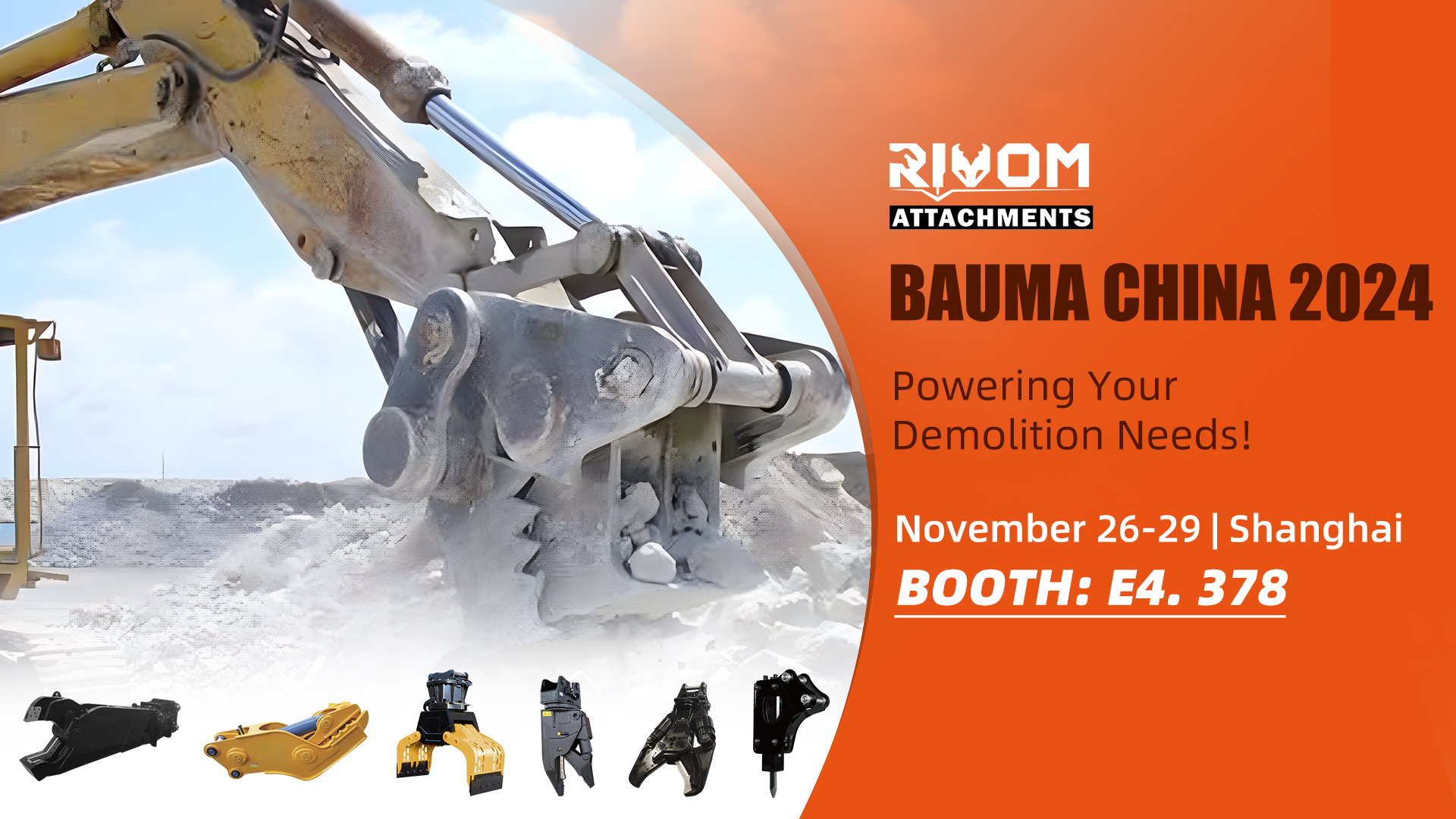 BAUMA 2024 RIVOM demolition attachment