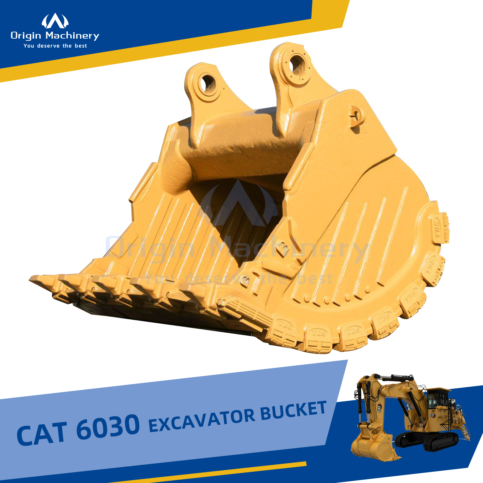 Ковш экскаватора повышенной грузоподъемности объемом 15 м3 для CAT 6030