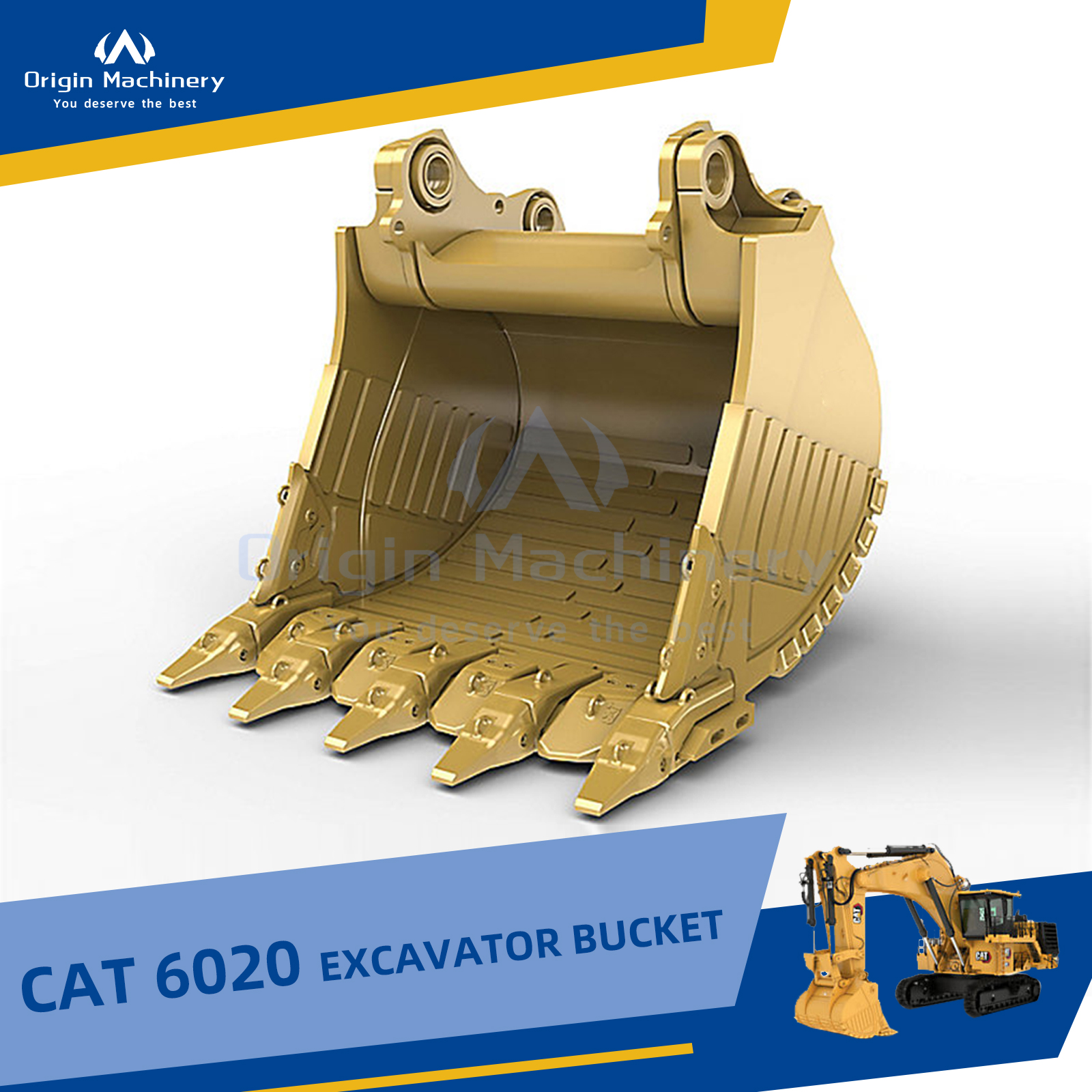 CAT 6020 карьерный экскаватор-экскаватор со скальным ковшом 11 м³