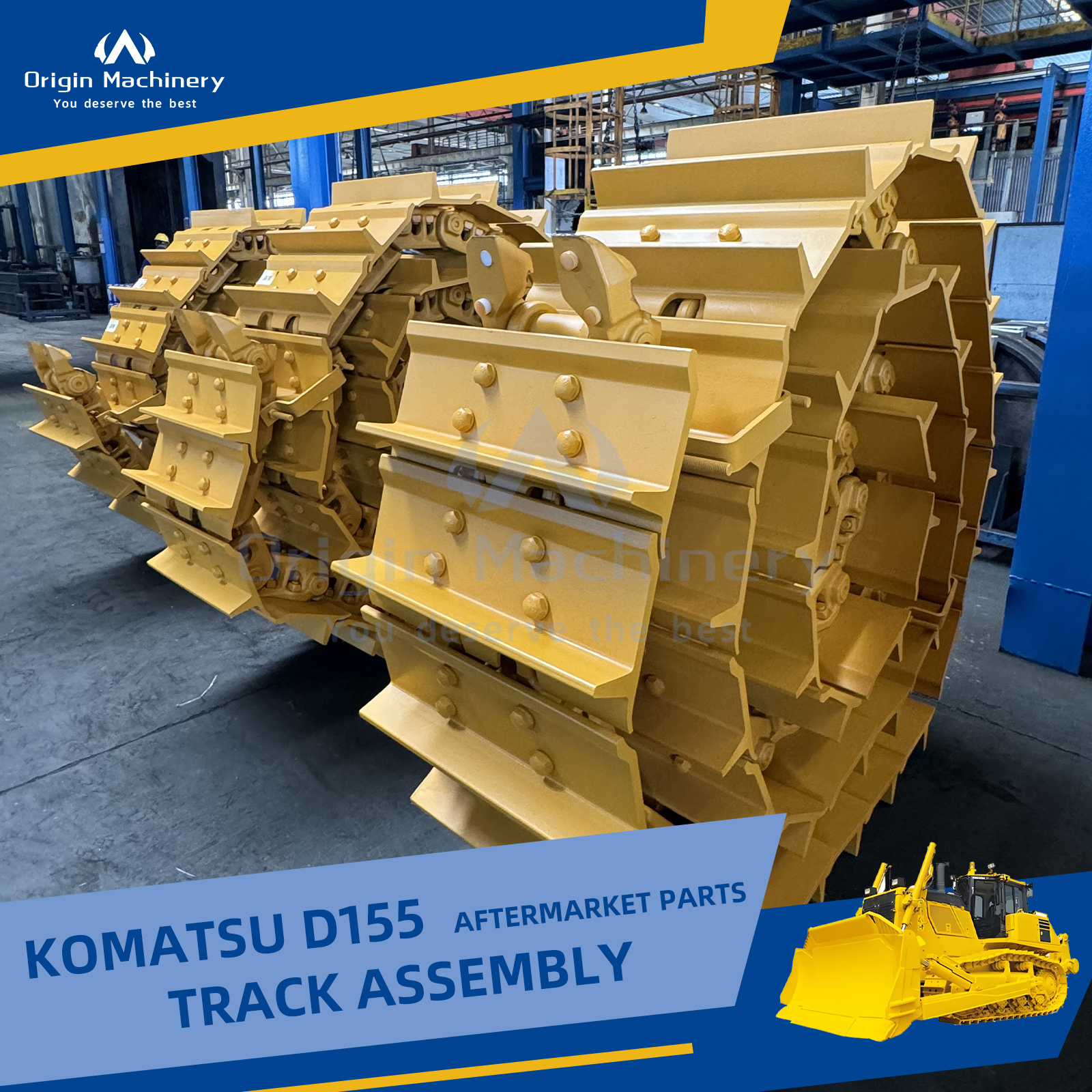Гусеничная цепь траковая сборка ходовой части бульдозера D155-1 D155-6 1753202661 17A3211115 17A3200110