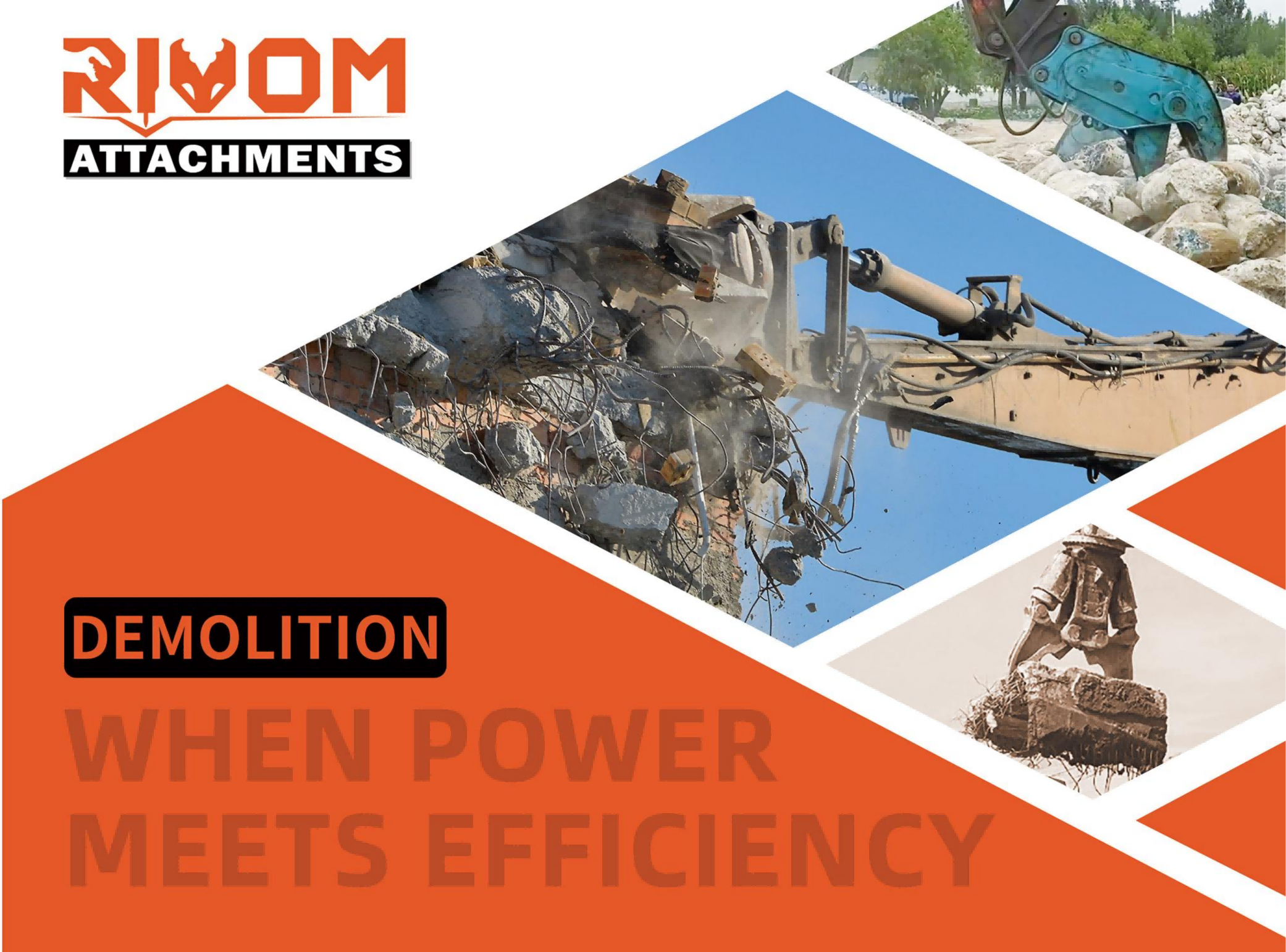 RIVOM Demolition Attachments Hydraulic Shear
