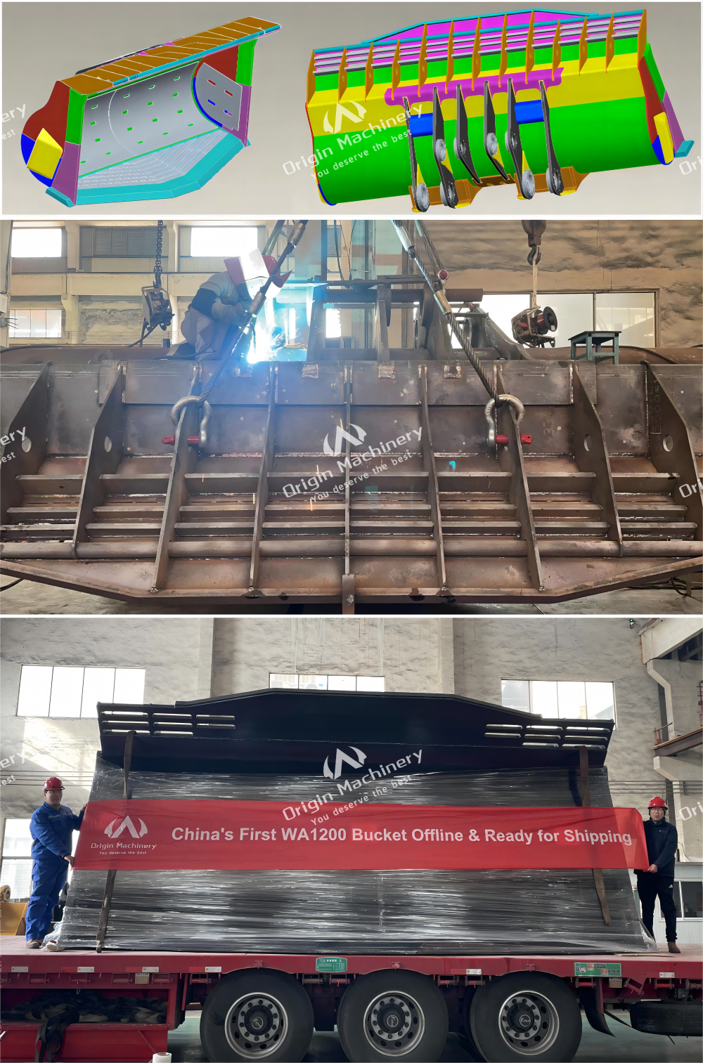 WA1200 loader bucket offline ORIGIN MACHINERY