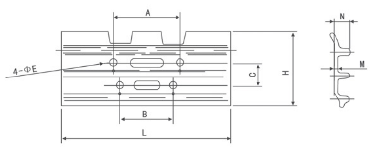 excavator track shoe drawing