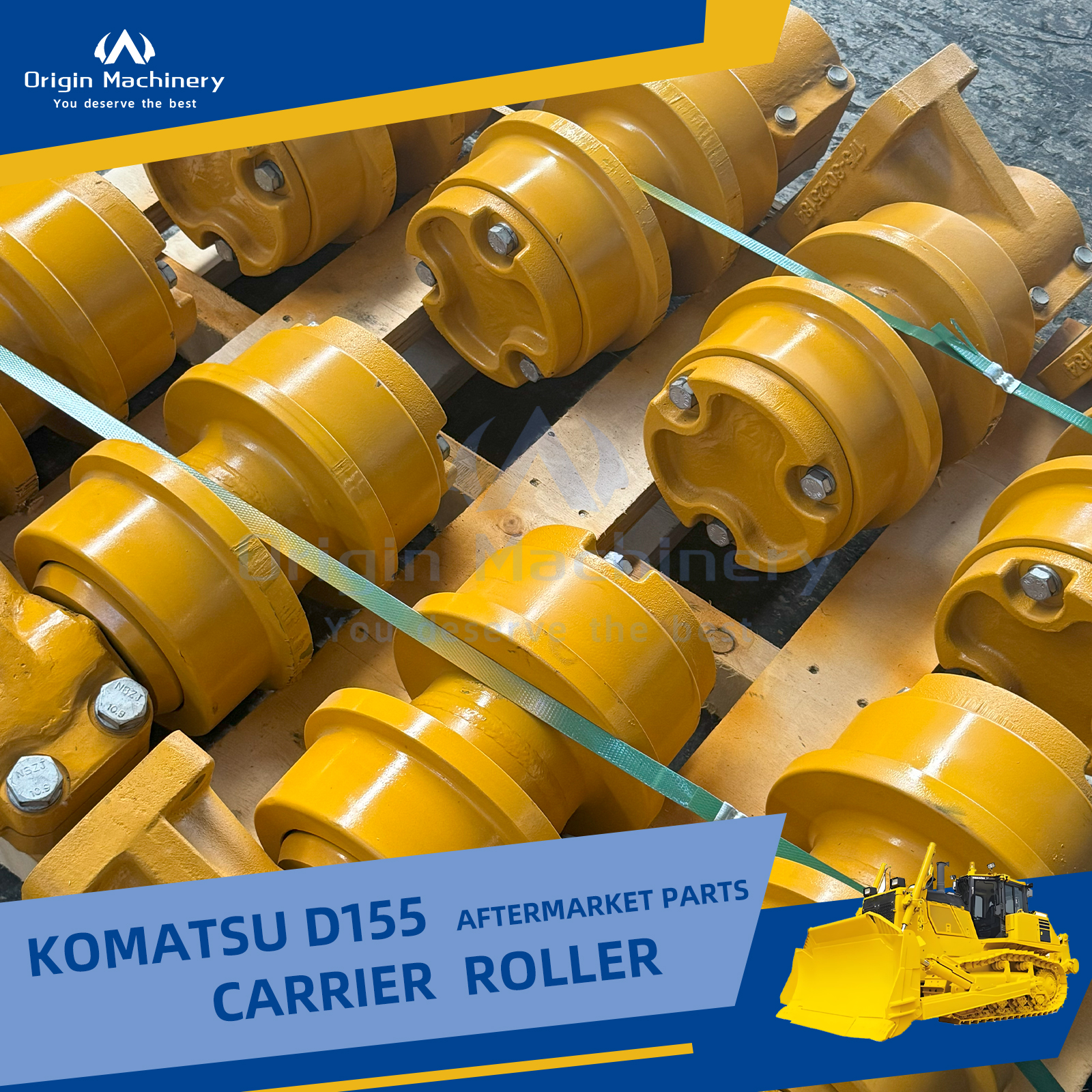 Поддерживающий каток KOMATSU D155 для ходовой части бульдозера