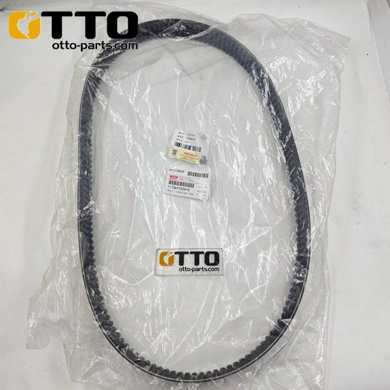 OTTO Ремень вентилятора охлаждения 1-13671520-0 для двигателей Isuzu 6WG1, 6WG1T, экскаваторов ZX450-3, ZX870-3, ZX470-3