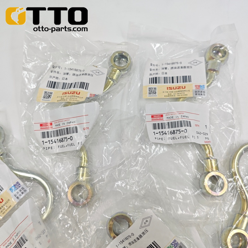 OTTO Топливопровод (трубка топливного фильтра) 1-15416875-0 для экскаватора Hitachi ZX450-3 с двигателем 6WG1. Магистраль высокого давления.