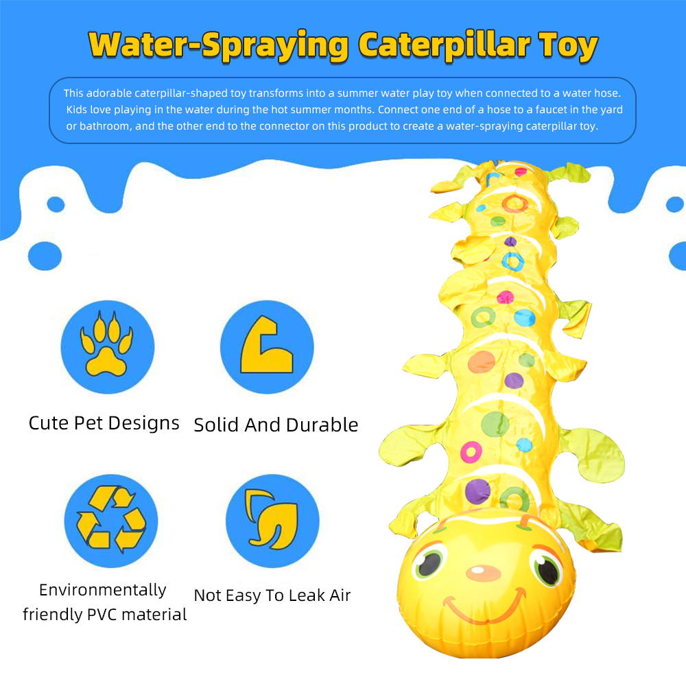 Надувная игрушка-брызгалка “Гусеница”