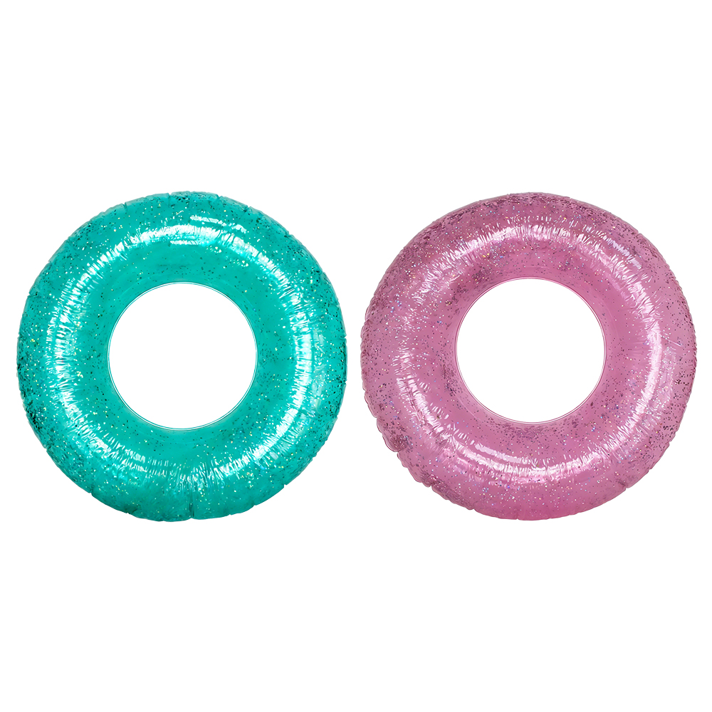 Надувной плавательный круг с пайетками