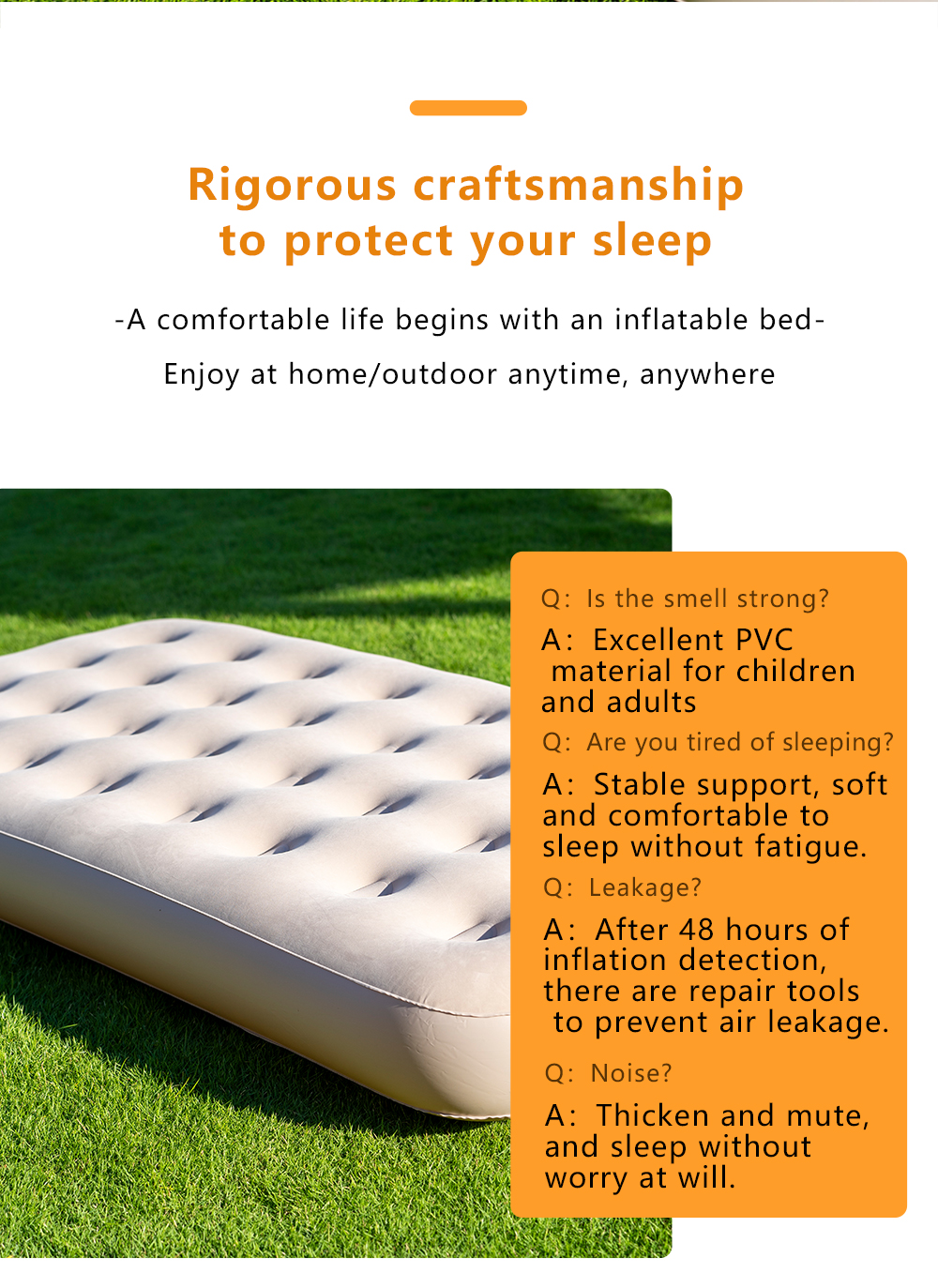 Надувной матрас с флокированной поверхностью (Inflatable Flocking Mattress)