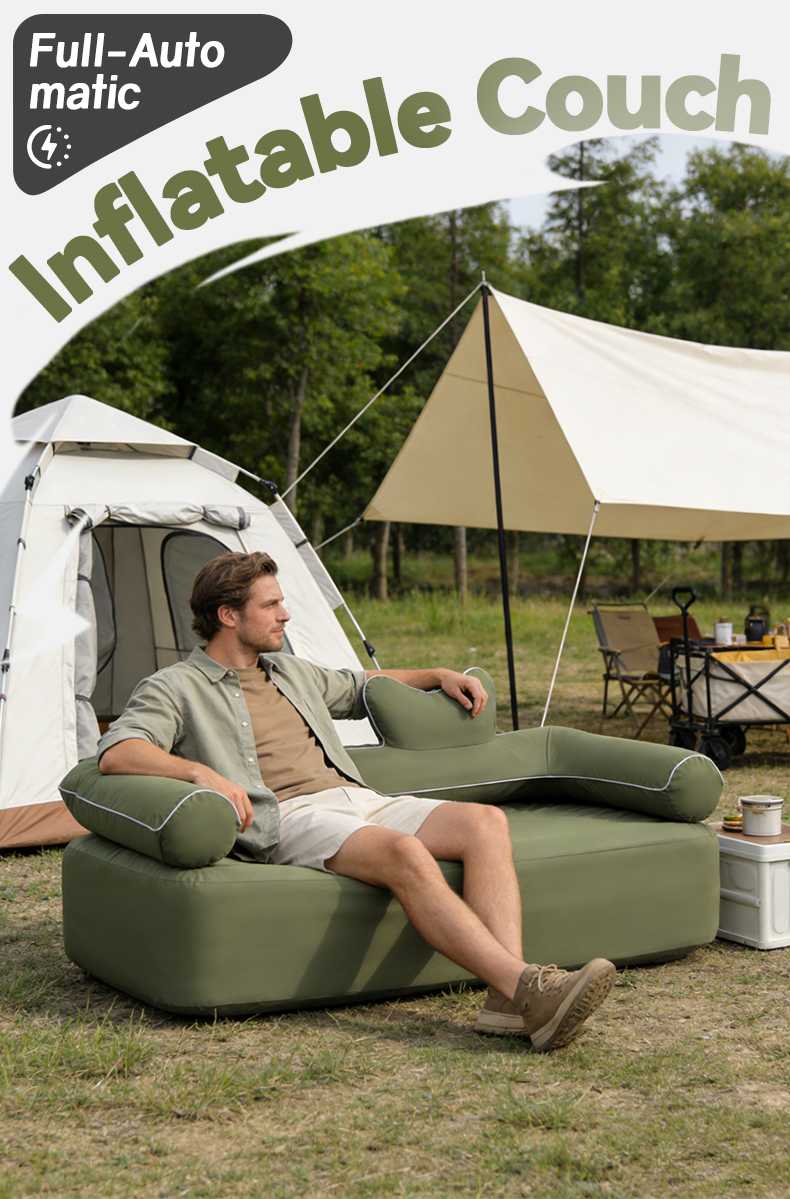 Надувной диван из оксфордской ткани (со светодиодной лентой)