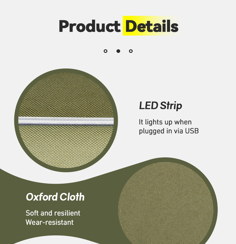 Надувной диван из оксфордской ткани (со светодиодной лентой)