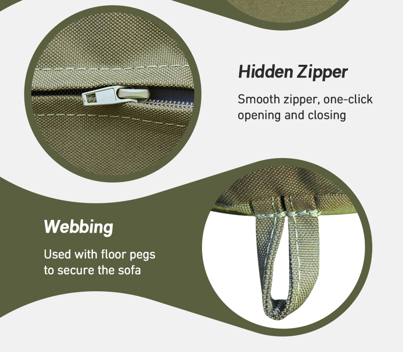 Надувной диван из оксфордской ткани (со светодиодной лентой)