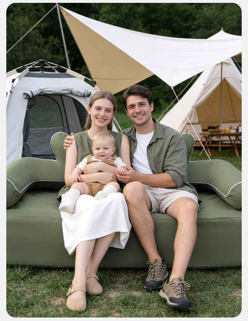 Надувной диван из оксфордской ткани (со светодиодной лентой)