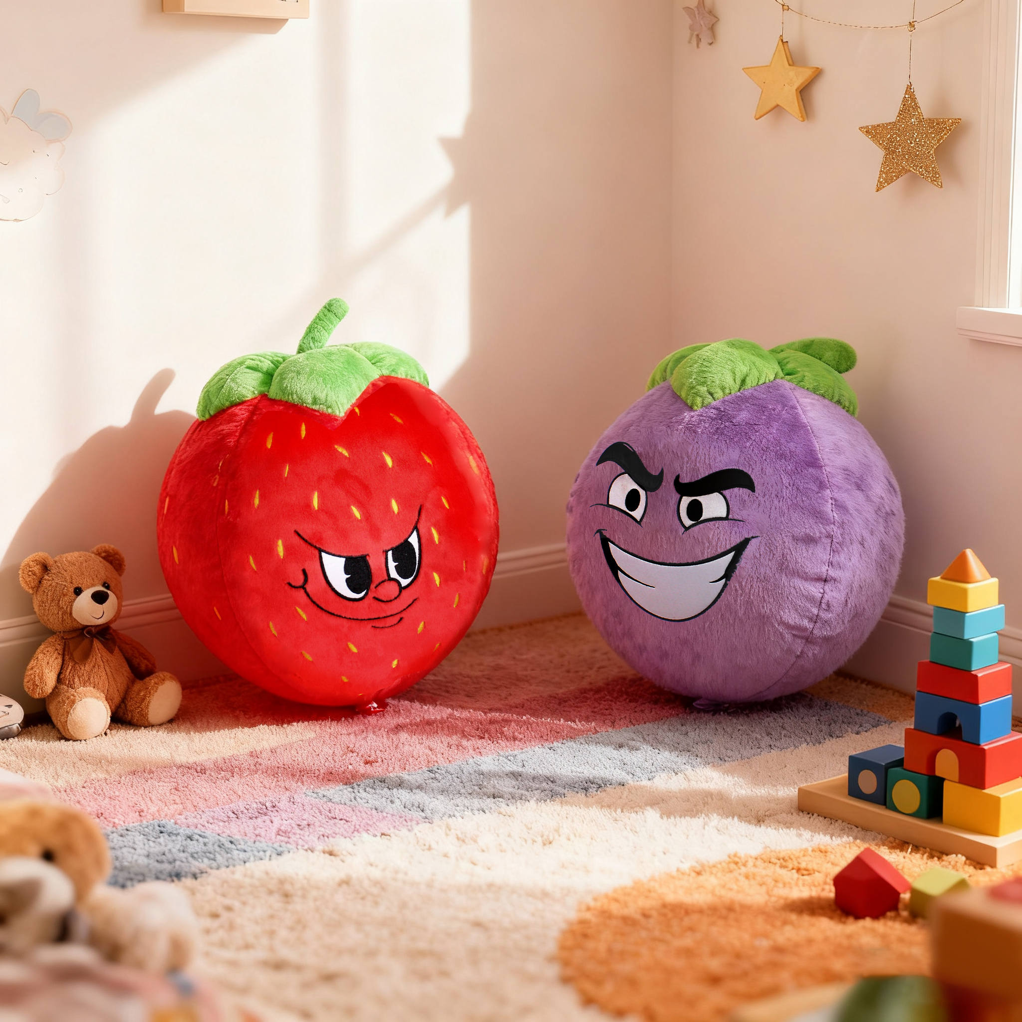 Надувной плюшевый фруктовый мяч​