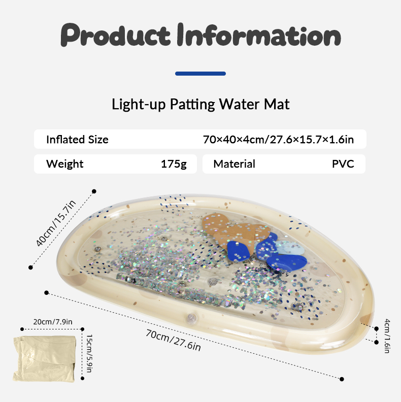 Светящийся водный коврик для хлопков (Light-up Patting Water Mat)
