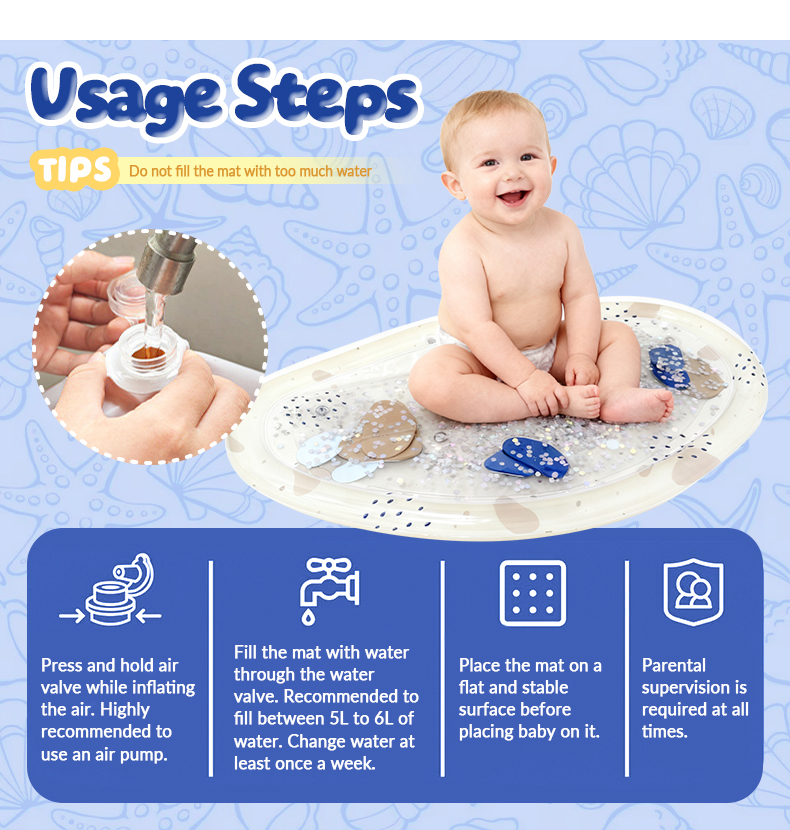 Светящийся водный коврик для хлопков (Light-up Patting Water Mat)