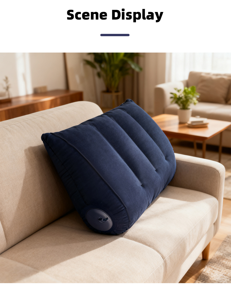 Надувная подушка-шезлонг с помповым механизмом нажатия